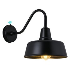 Gooseneck Barn-Lights Outdoor Fixture - 11 inch Farm Style Black Large Lighti...