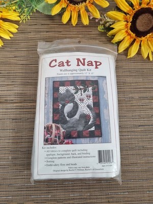 Rachel's of Greenfield KATZENNICKERCHEN Wandbehang Quilt Kit Katze und Mäuse 12''x 15'' K1098