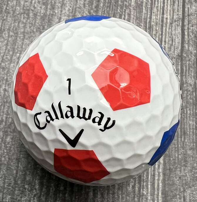 Callaway Chrome Soft Truvis Blue & Red Pent Golf Ball (1) | eBay
