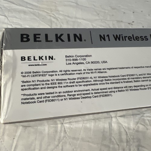 Carte de bureau sans fil Belkin N1 MIMO Windows 2000 XP 32 bits emplacement PCI NEUVE SCELLÉE - Photo 10/10
