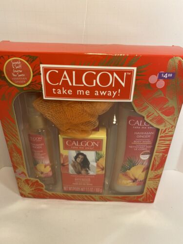 CALGON Take Me Away Hawaiian Ginger Body Cream, Mist, and Fuzzy Socks Gift Set - Picture 1 of 3