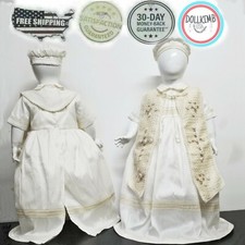 Vestido mameluco para bautizo, marfil bebé, niño. Ropones de niño para bautizo. Beich