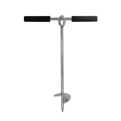 Sand Anchor for Boat 17'' Auger Sand Anchor 316 Stainless Steel Boat Sand Anchor
