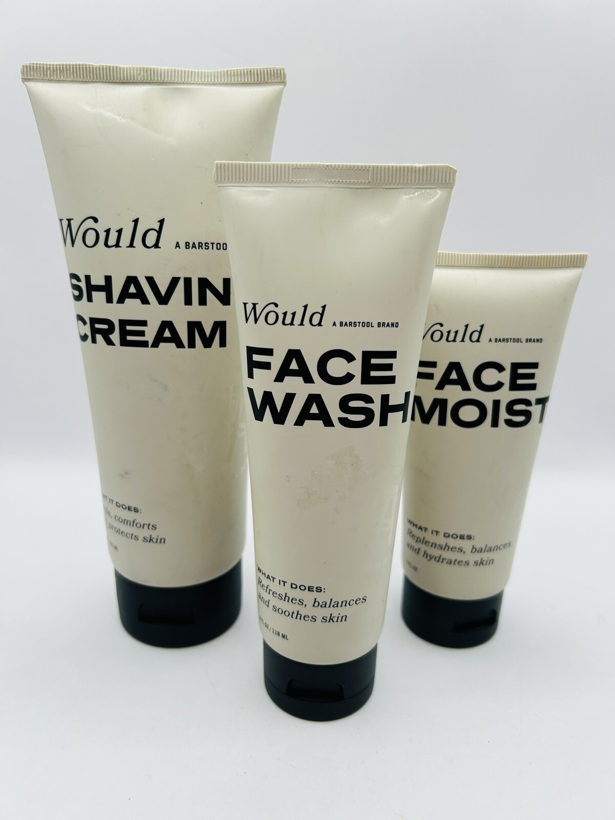 WOULD Sports Brand Fave Moist, Face Wash, Shaving Cream (Lot of 3) SEALED New