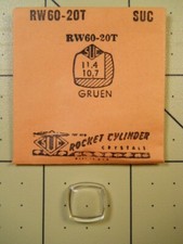 SUC RW60-20T Watch Crystal Fit Gruen 275/678 - 11.4 x 10.7 mm Replacement Repair