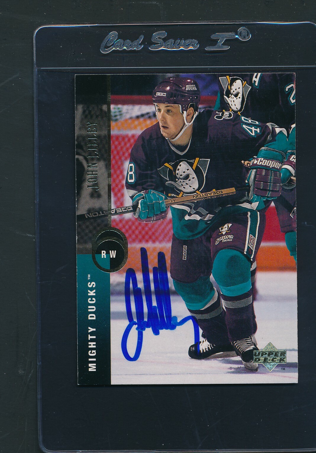 1994/95 Upper Deck #165 John Lilley Mighty Ducks Signed Auto *D6860