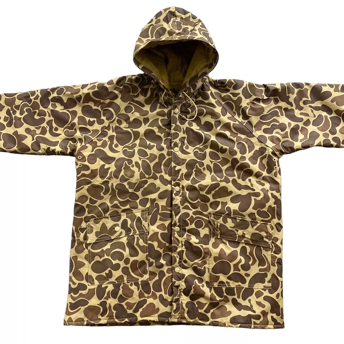 VTG Ozark Trail Quilted Camouflage Rain Jacket Men s Medium Duck