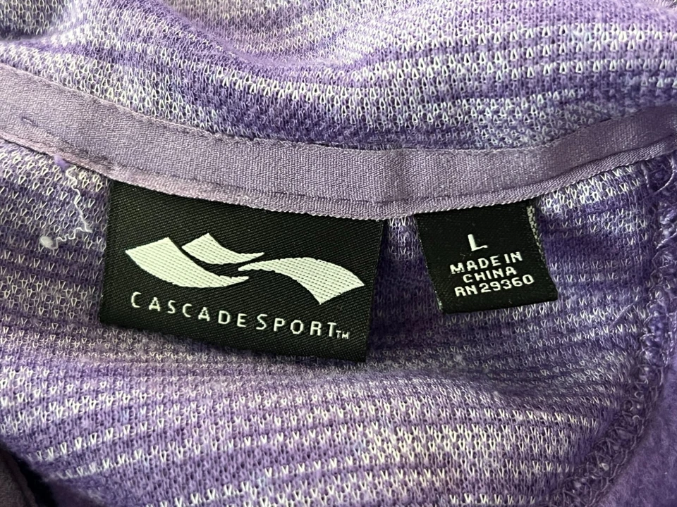 Top Cascade Sport Mujer Ropa Activa Púrpura Grande Brezo Cuarto Cremallera Cuello Simulado Foto 4 de 4