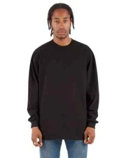 Shaka Wear Adult Max Heavyweight Long Sleeve Stylish Plain T Shirt SHMHLS