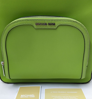 Michael Kors Jaycee Pebbled Green Leather Zipper Top Handle Large Backpack - NWT Michael Kors Jaycee Pebbled Green Leather Zipper Top Handle  main image 2