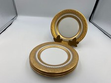 Set 4 piatti antipasto/pane Faberge IMPERIAL HERITAGE oro e bianco