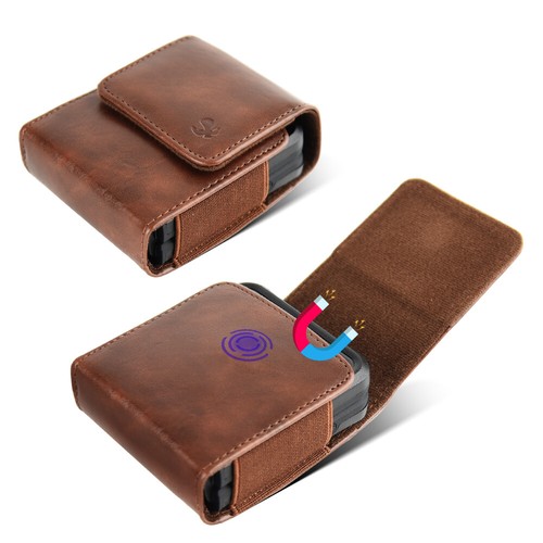 Men's Luxury Faux Leather Belt Loop Holster For Samsung Galaxy Z Flip 5 / Flip 4 - Picture 7 of 25