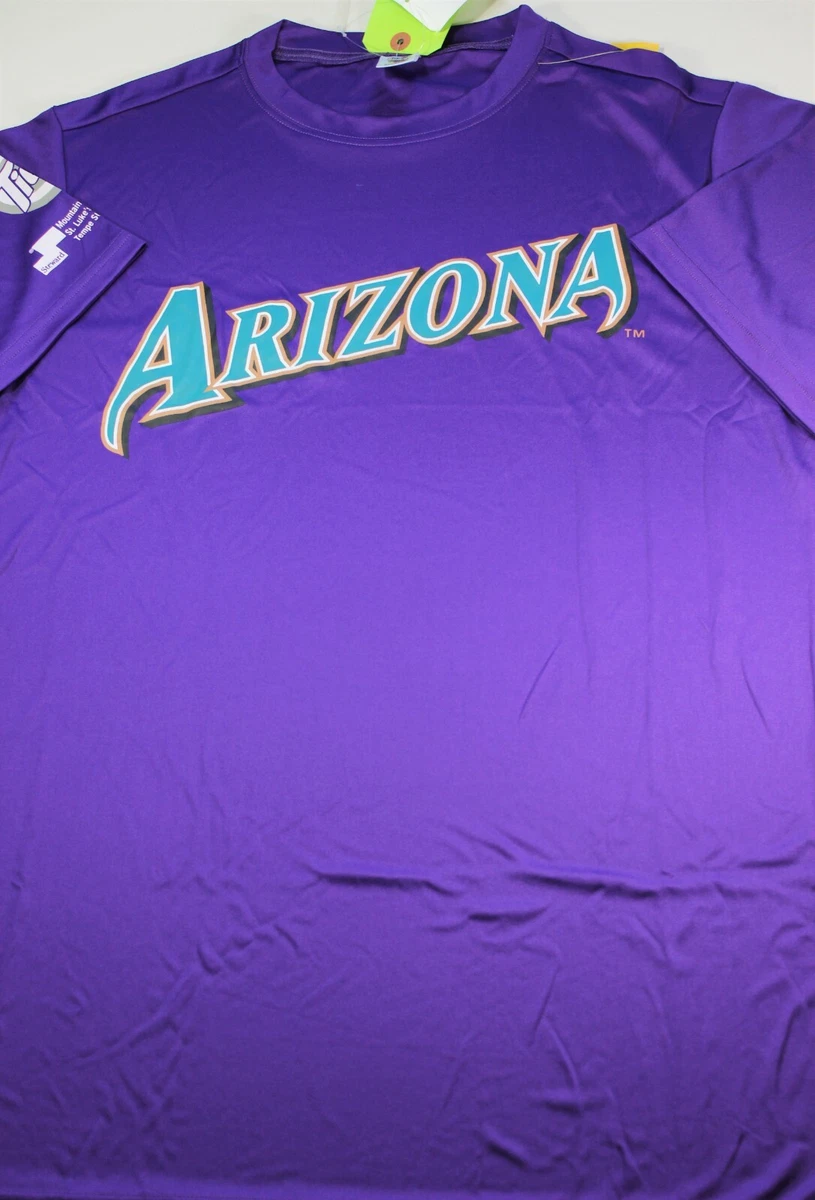 Men's new Arizona Diamondbacks T shirt Tee Medium Purple 21 x 30 M