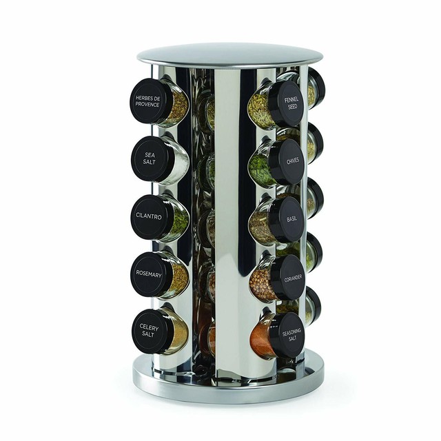 Rotating Spice Rack Organizer Revolving Kitchen Countertop 20 Jar