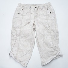 Riders Copper Pants Women's 13/14 M Ivory Floral 100% Cotton Drawstring Waist