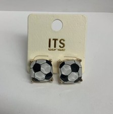 Earrings Soccer Ball Stud Sports Pierced Fashion Jewelry Women