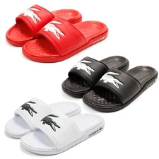 Lacoste Mens Croco Dualiste 0922 Slide Open Toe Strap Sandals