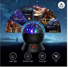 Stars Projector Night LED Lights Galaxy Star Indoor Room Decor Bedroom