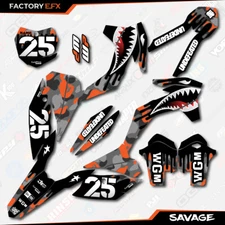 Gray Orange Savage Camo Graphics Kit fit KTM 13-15 SX SXF XC XCF 125 250 300 450