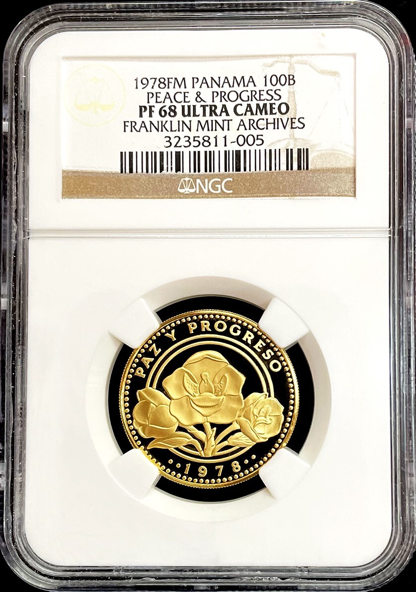 コロンビア聖体大会記念100ペソ プルーフ金貨1968年【NGC PF69UC】 コロンビア聖体大会記念100ペソ プルーフ金貨1968年【NGC PF69UC】