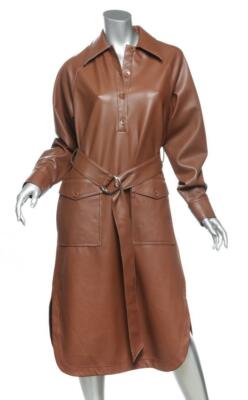 chinese dress ladies Faux Patent Leather Sculpted Silke Skirt – Tibi Official main image 0