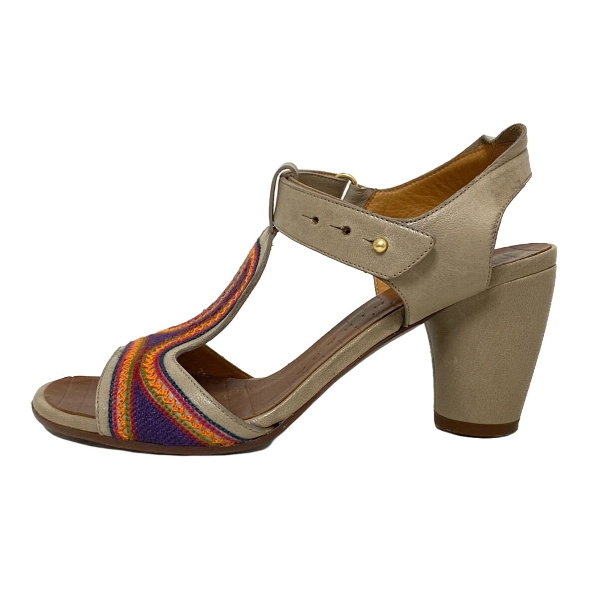サンダル・ミュール CHIE MIHARA Women Sandals WASPILINDAASHSUCRENEGR Beige Auth CHIE MIHARA - Gray Beige Multi Leather Women's Sandals