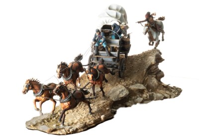 Apache's Attack Stagecoach 54mm Painted Tin Toy Soldier Pre-Sale | Art ...