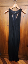 Free People Maxi Dress Womans Medium Party Gown Midi Plunge Twist Sexy Edgy Glam