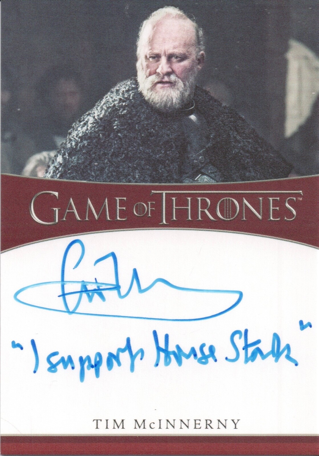 Game of Thrones Iron Anniversary S2 Tim McInnerny Autograph Card