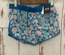 NWT-Girls UNDER ARMOUR Flower Shorts Size YXL