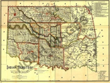 Map of Indian Territory OK 16x20