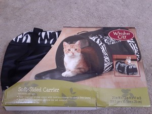 whisker city soft sided cat carrier