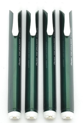 Pentel Tri Erasers (4) - Green Retractable 3 Sided Erasers (Bulk Quantity of 4)