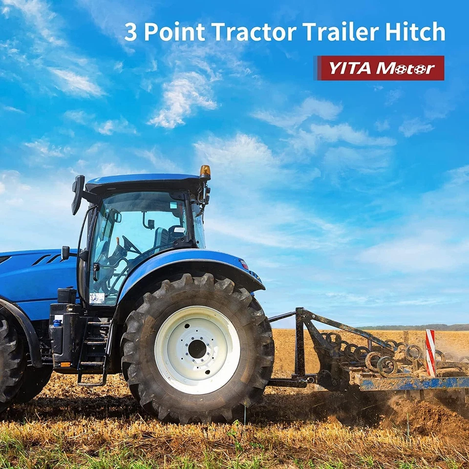 Remolque receptor 3 puntos 2 pulgadas enganche barra de remolque para tractor categoría 1 Cat 1 Foto 4 de 4