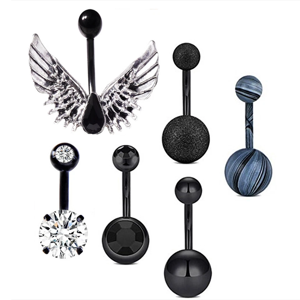 5-100 шт. 14G кольцо на пупок хирургическая сталь изогнутая штанга опал драгоценный камень кольцо для пупка - Изображение 4 из 4