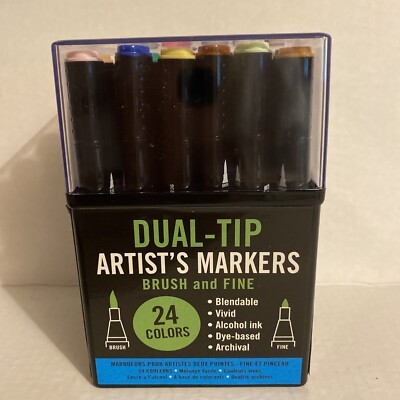 Studio Series Dual-Tip Alcohol Markers, Set Of 24 by Peter Pauper Press...