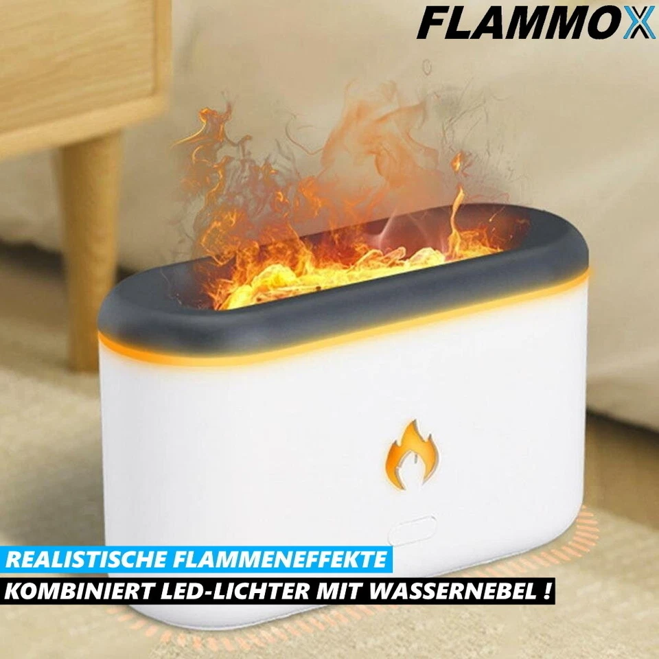 FLAMMOX Luftbefeuchter mit Kamineffekt Flammen Humidifier Raumbefeuchter - Bild 2 von 4