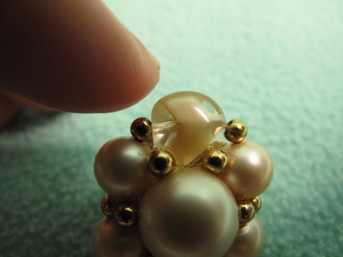 CROWN TRIFARI /Gold &Art Glass Beads/Faux Pearls/Double Strand Necklace/Earrings - Picture 15 of 15