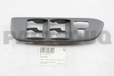 7423242080B0 Genuine Toyota PANEL, FRONT ARMREST BASE, UPPER LH 