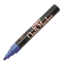 480-3 Marvy Bistro Chalk Marker, Blue Chalk, 6mm Broad Point, Pack of 1