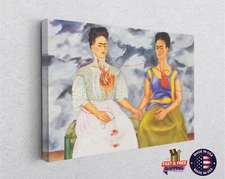 Frida Kahlo The Two Fridas Mexican Artist Canvas Décor Art Print Room Painting