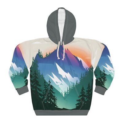 Drifting Summit All Over Print Pullover Hoodie Outdoor Adventure Lovers Apparel