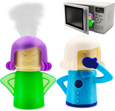 Abnaok Angry Mom Microwave Cleaner and Chilly Mama Fridge White+Blue 