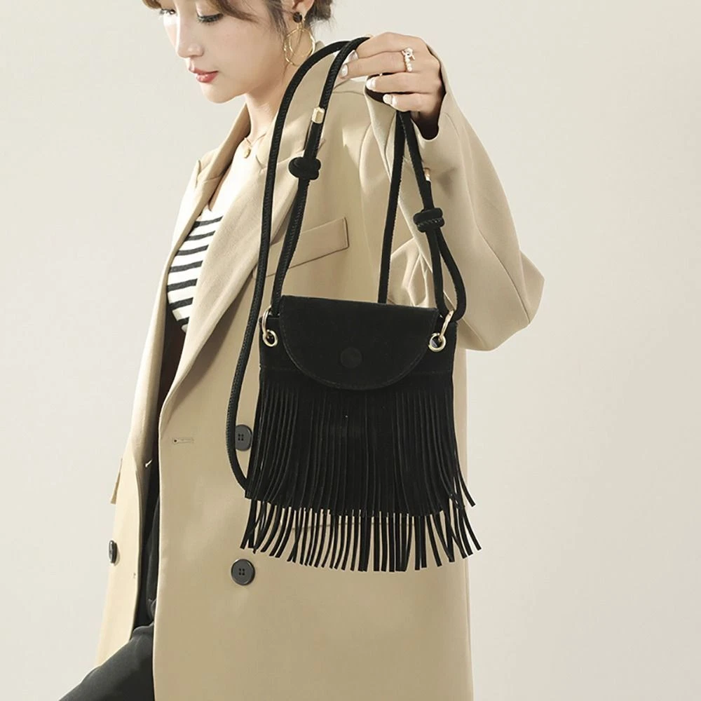 Fringe Shoulder Bag Packet Crossbody Grocery Bag Travel Women Tote