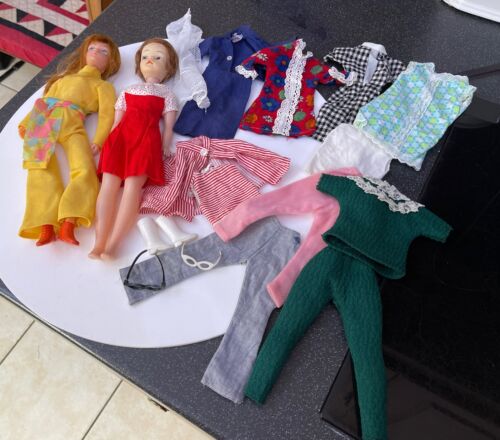 Lot Retro Palitoy Dollikin Poupee Cameo Mannequin Teenage Doll & Clothes 1970's - Afbeelding 1 van 20