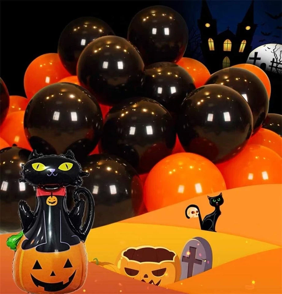 Halloween Globo Arch 100 Piezas Kit Fiesta Halloween Decoración Foto 3 de 4