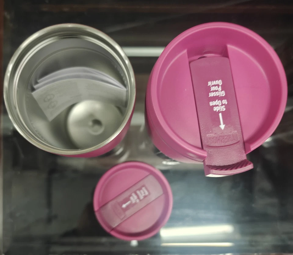 Juego 2 Piezas Termo Vaso de Viaje Aislado al Vacío Doble Pared 18 Oz Foto 2 de 4