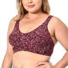 Women's Wireless Cotton Plus Size Full Coverage Unlined Support Bra 34-50 ABCDGH