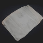 New ListingJacquard Linen Napkins Lot 6 Ivory/Cream Damask 17" x 16" Square Vintage