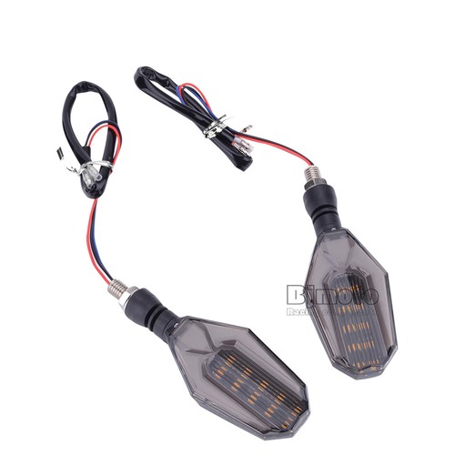 Universal Motorcycle M10 10mm 12V LED Turn Signal Blinker Lights Indicator Lamps - Imagen 8 de 27